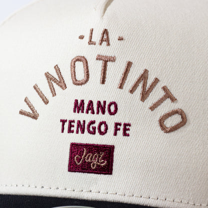 GORRA 5 PANELES | LA VINOTINTO MANO TENGO FE | JAGI X FVF